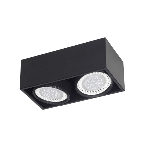 APLIQUE ALUMINIO CARDANICO 2 X AR111 NEGRO